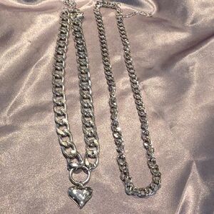 Silver Heart Pendant Necklace